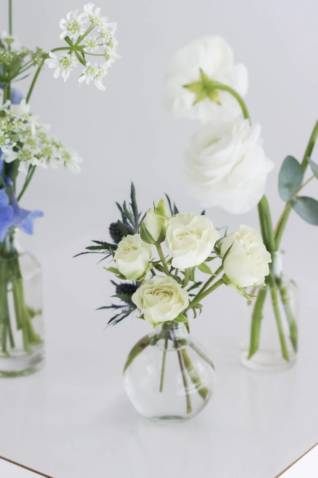 French Blue Bud Vase Trio — MR Floral & Events